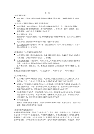 中学生认知与学习复习重点