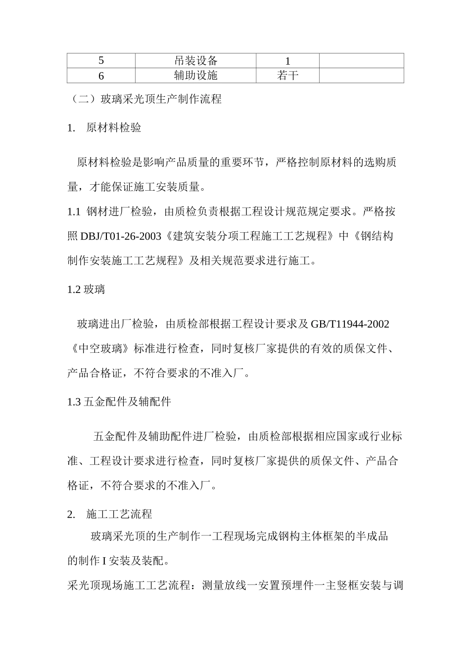 钢结构玻璃采光顶施工组织设计方案方案_第3页