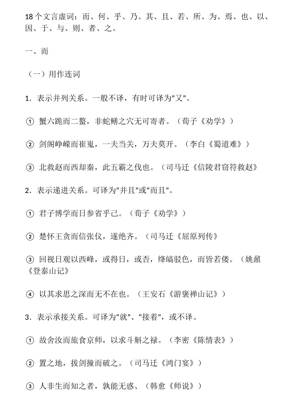 文言虚词(最全)_第1页