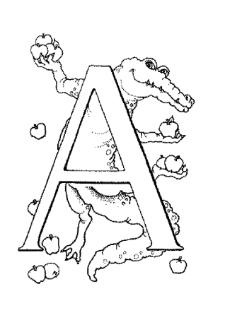 26个英文字母填色画(大写)