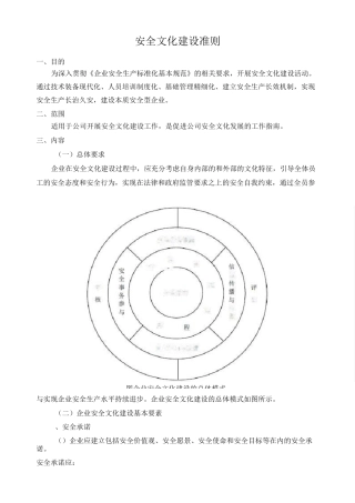 安全文化建设准则