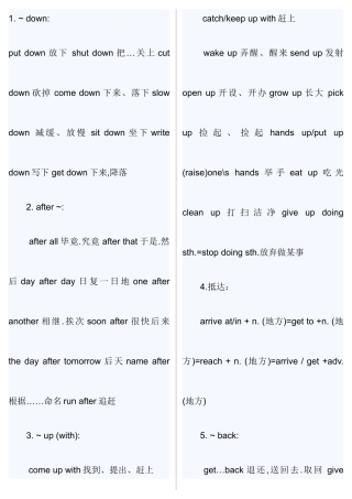 2025年初中英语中考必背词组