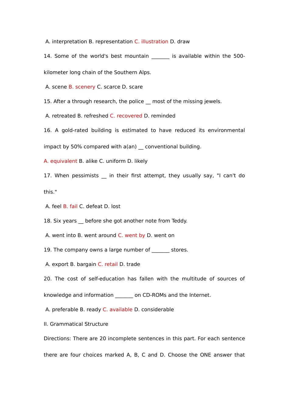 2025年中石油职称英语考试真题及答案_第3页