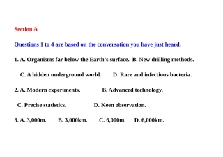 2025年六级听力练习IV