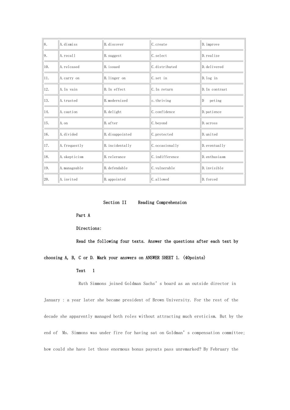2025年全国研究生入学考试英语二试题和标准答案_第3页