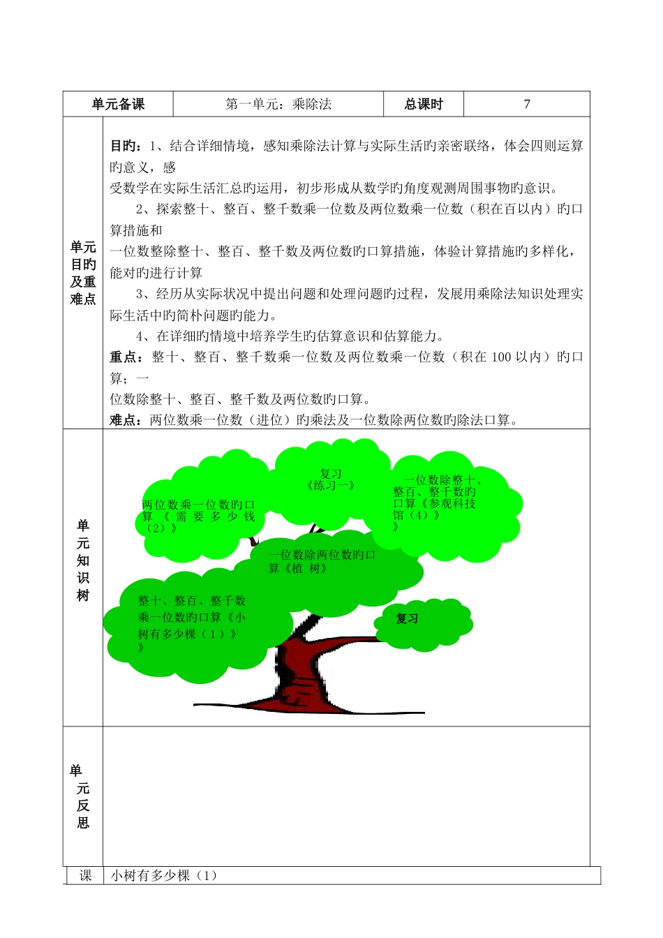 2025年北师大版三年级上数学全册导学案表格式_第1页