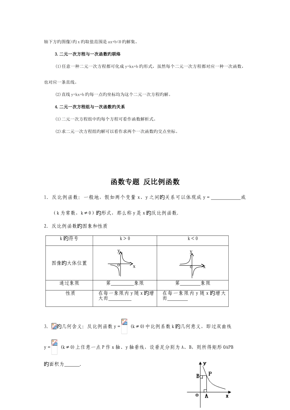 2025年中考数学函数知识点归纳_第2页