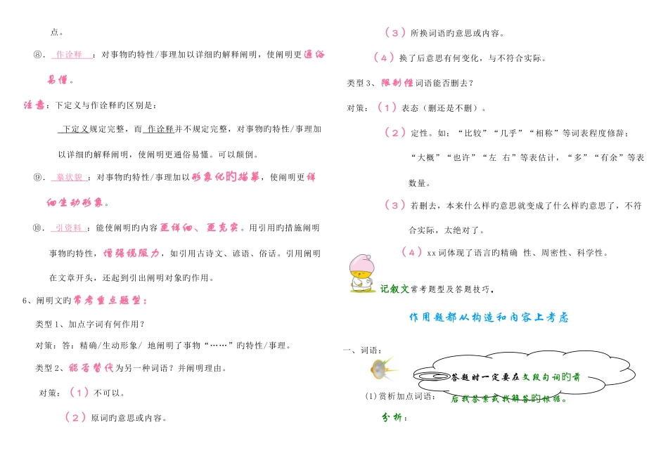 2025年初中语文阅读知识点总结_第2页
