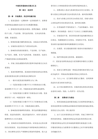 2025年中级经济师背诵版
