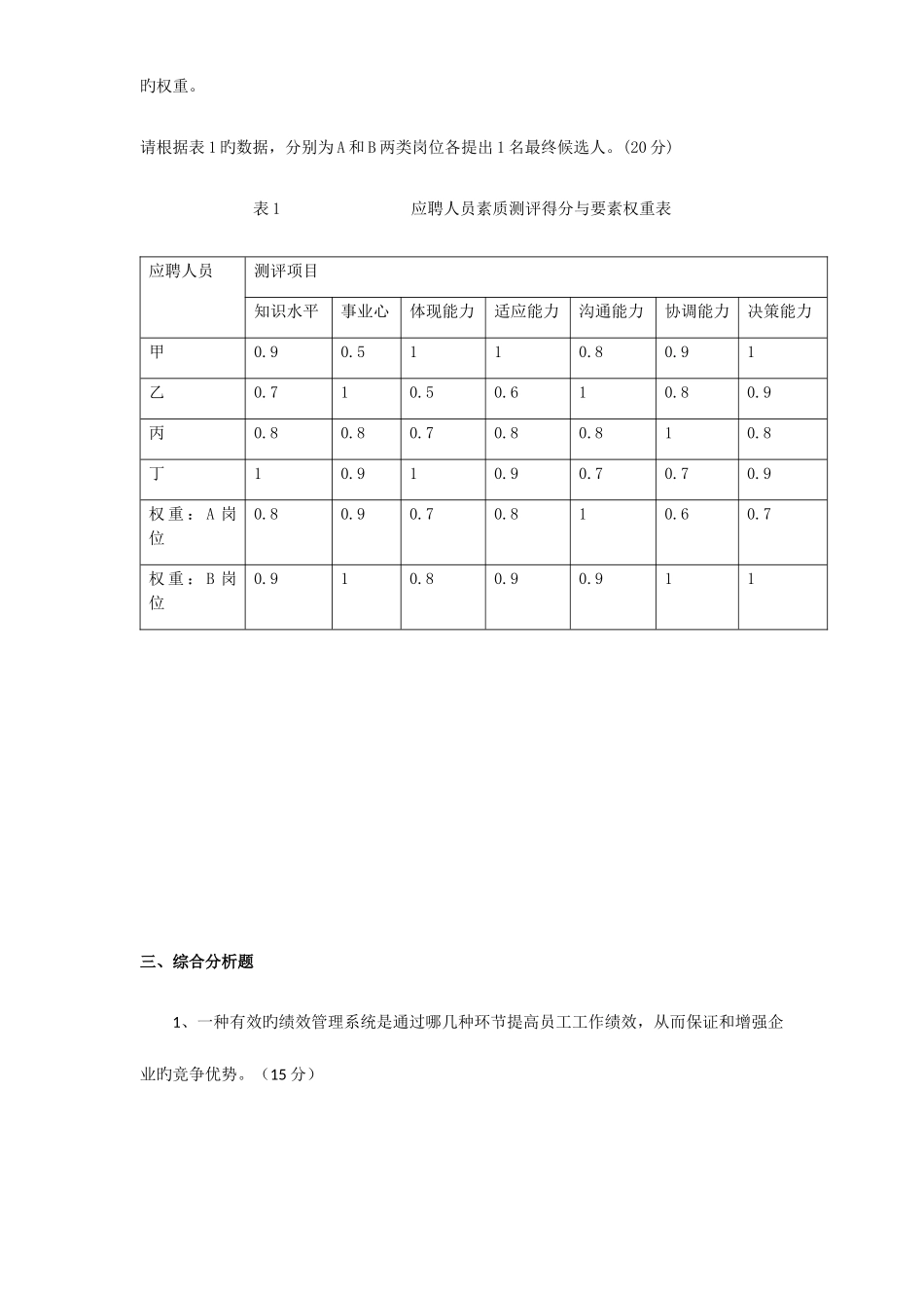 2025年三级人力资源管理师真题及答案_第2页