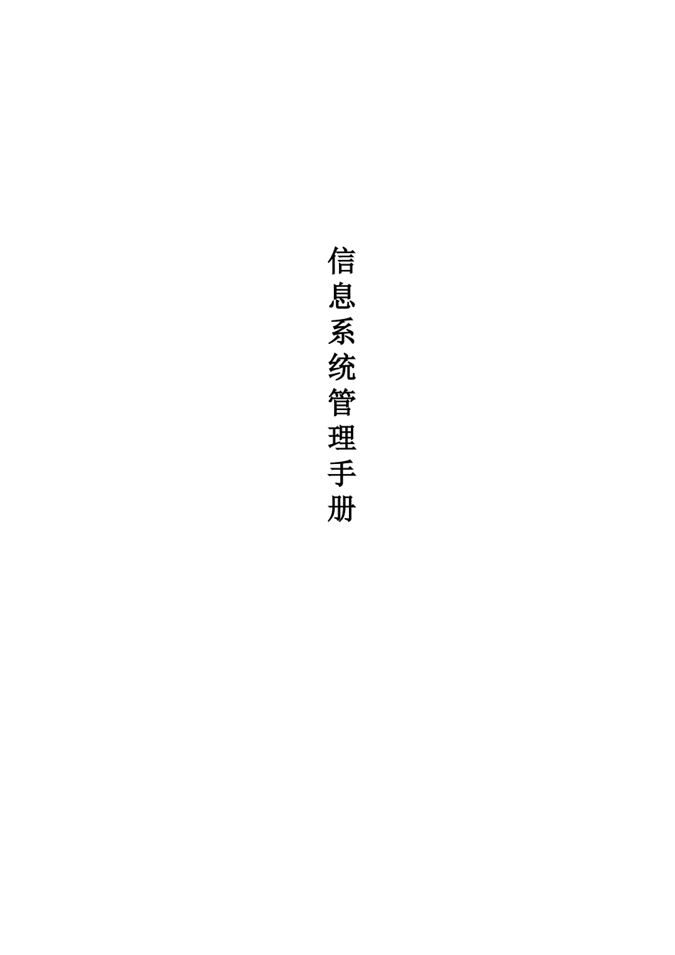 2025年公司信息系统管理手册_第1页