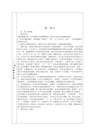 2025年人教版一年级数学全册导学案上册