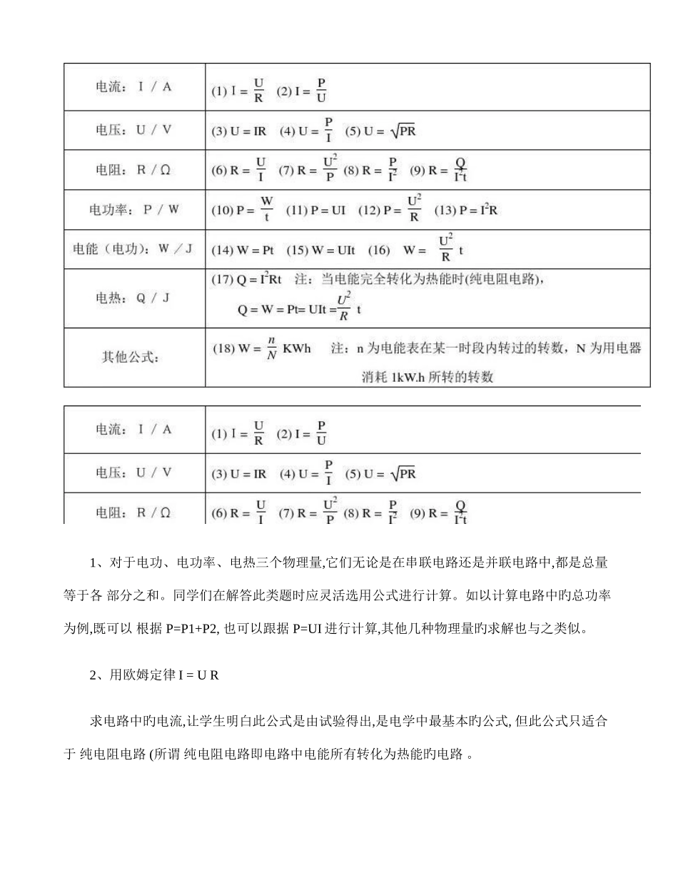 2025年初中物理电学知识点总结精华_第2页