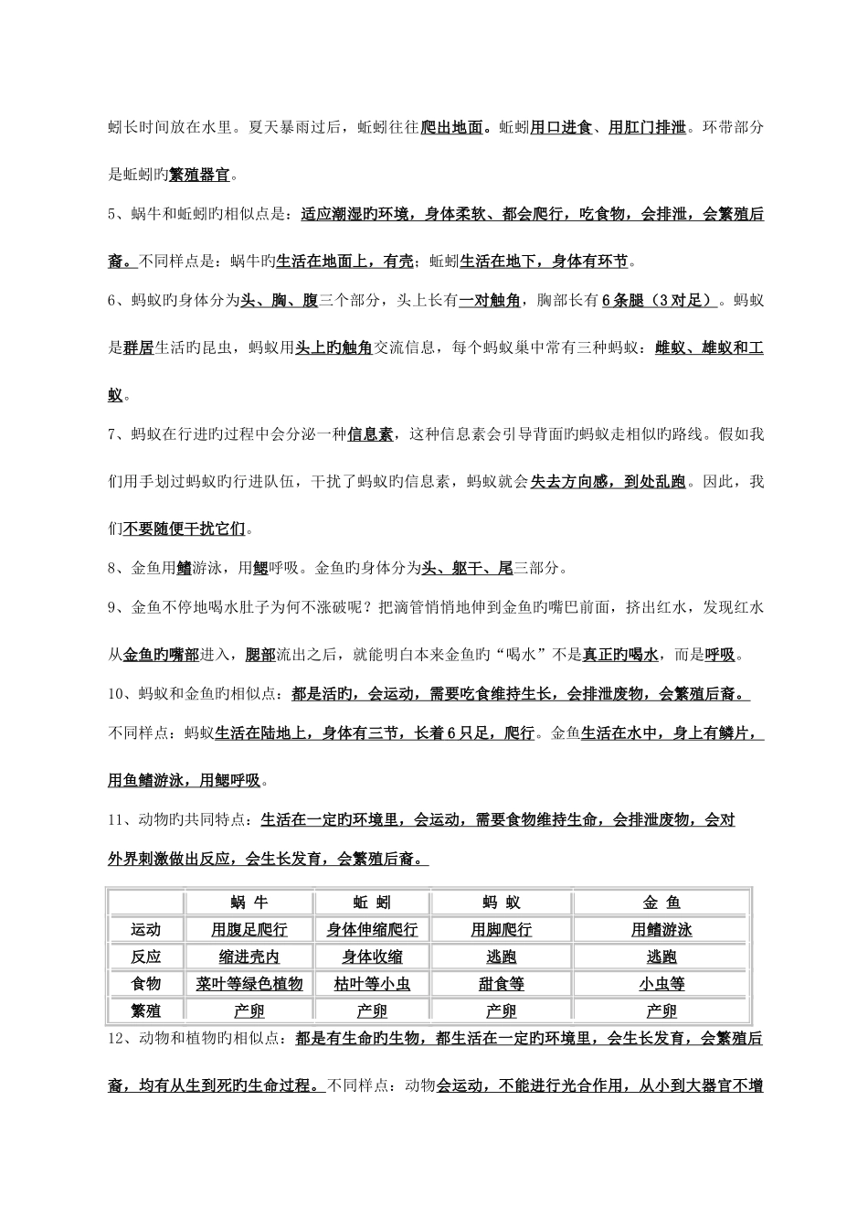 2025年人教版三六年级科学知识点汇总_第3页