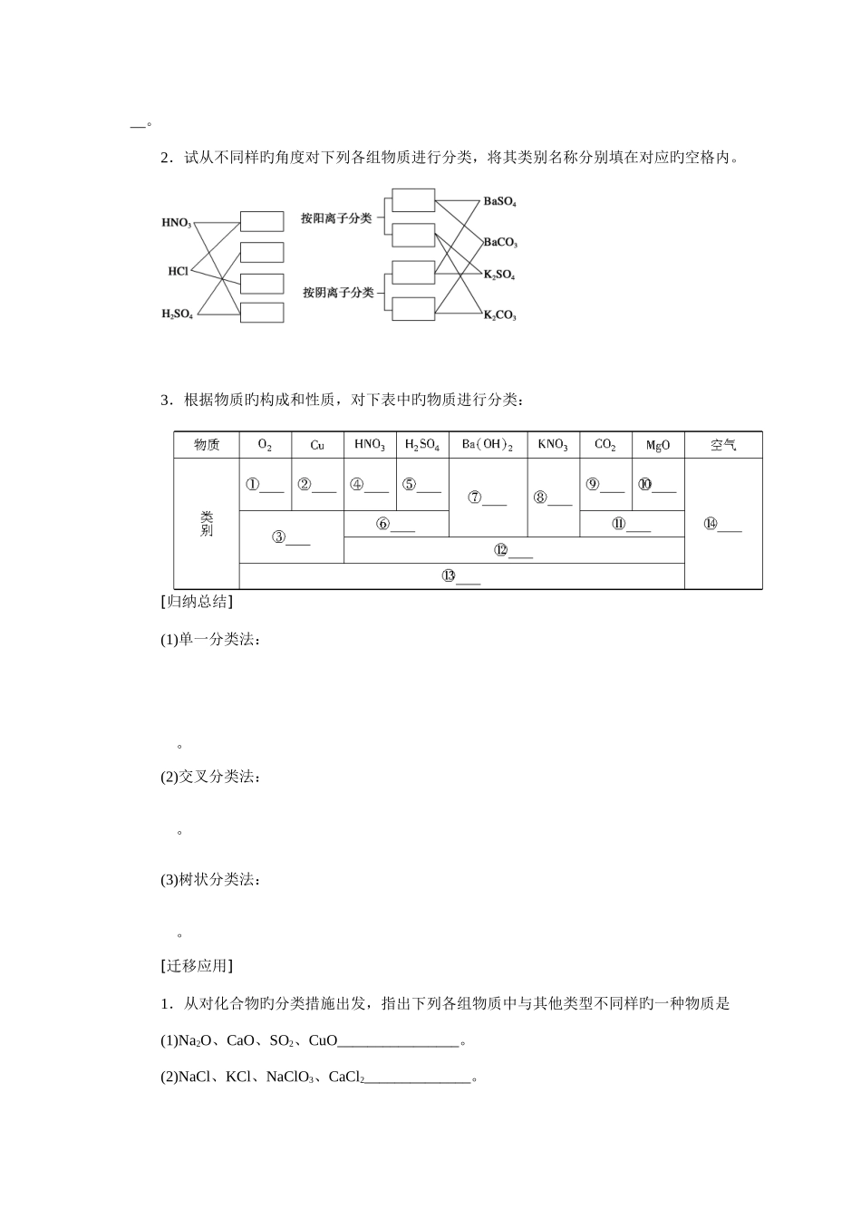 2025年人教版必修高一化学学案及章末训练试题全套_第2页
