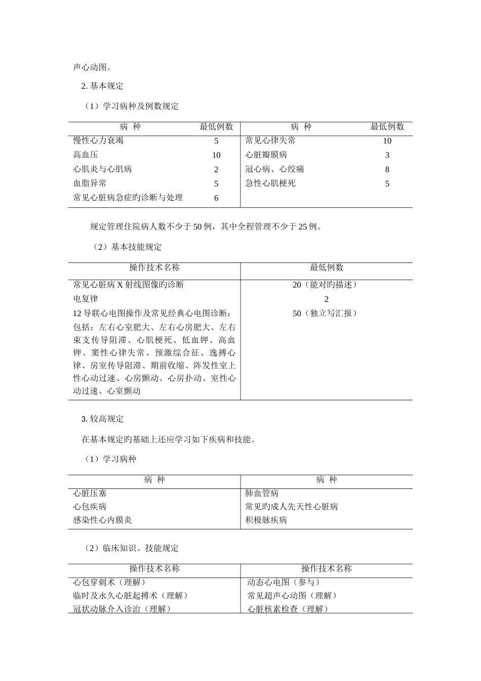2025年住院医师规范化培训内容与标准内科_第2页