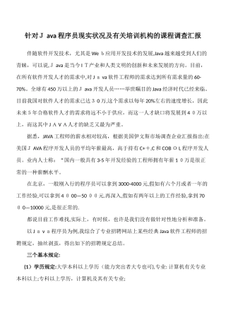 2025年java程序员调查报告范本