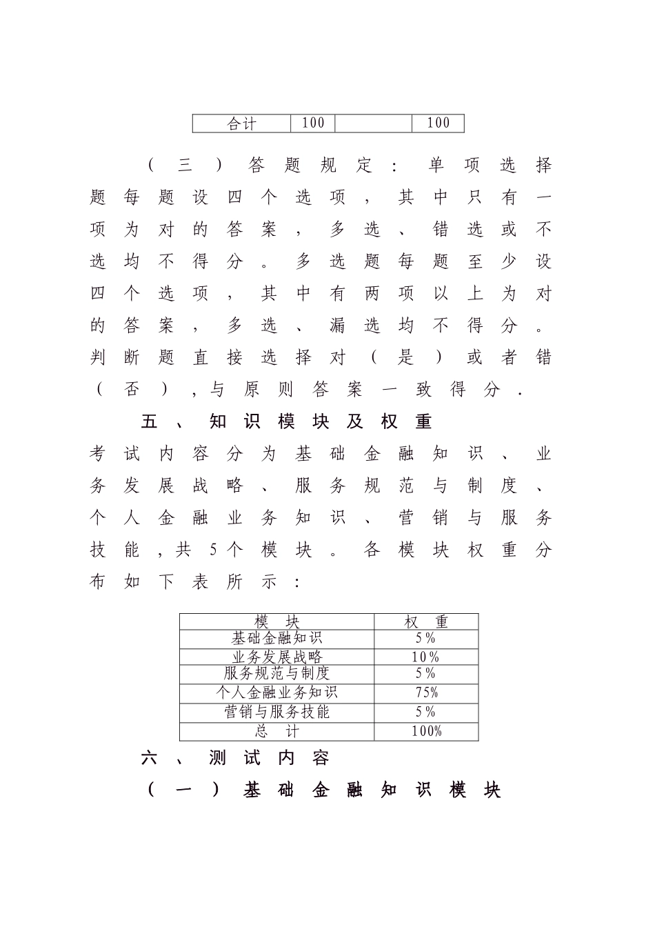 2025年个人客户经理序列初级专业资格考试大纲_第3页