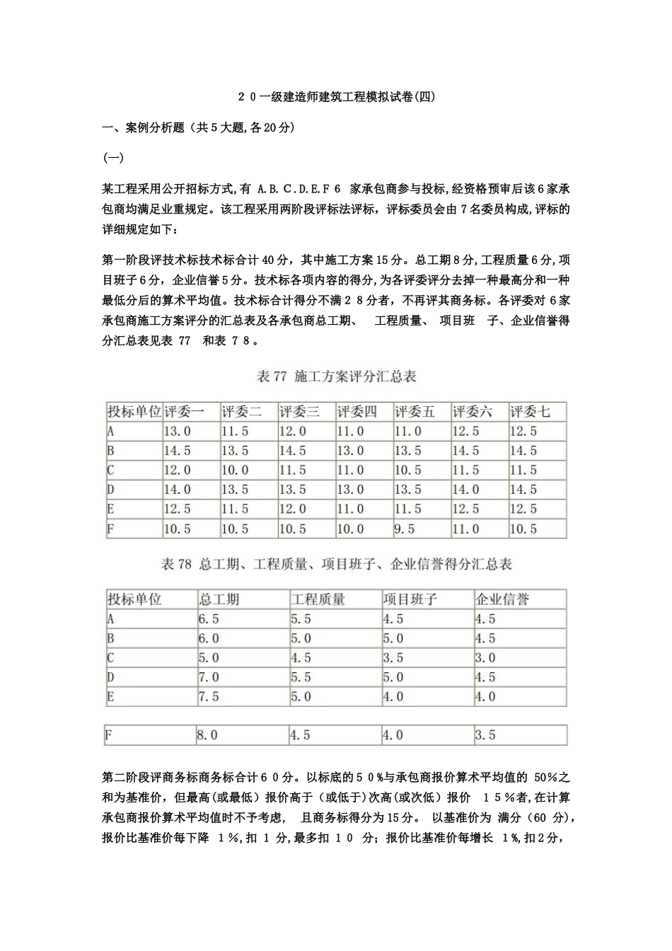 2025年一级建造师建筑工程模拟试卷四_第1页