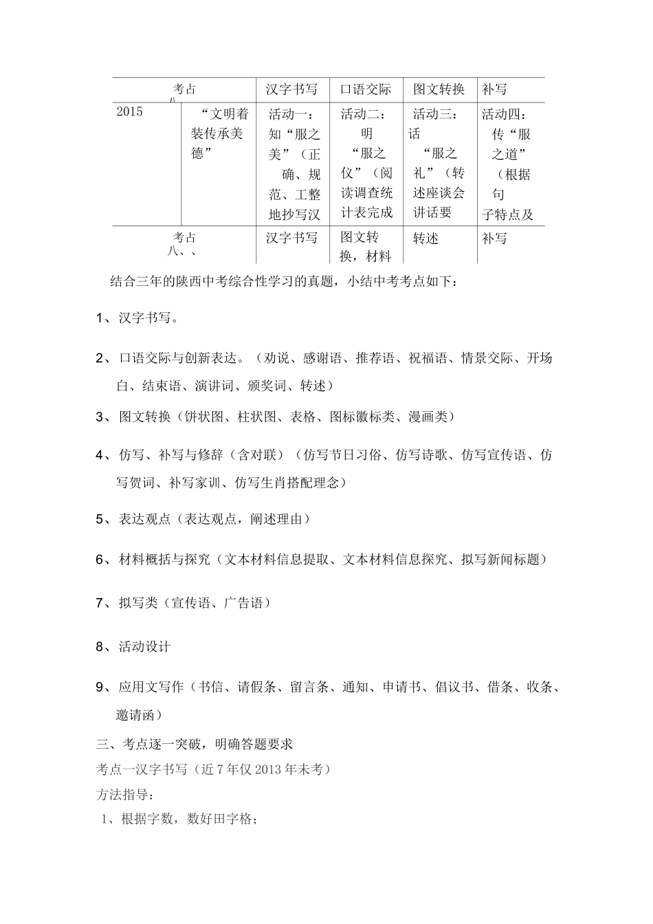 中考专题复习综合性学习_第2页