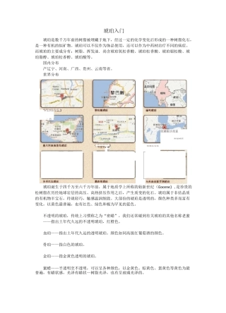 琥珀基础知识(上)