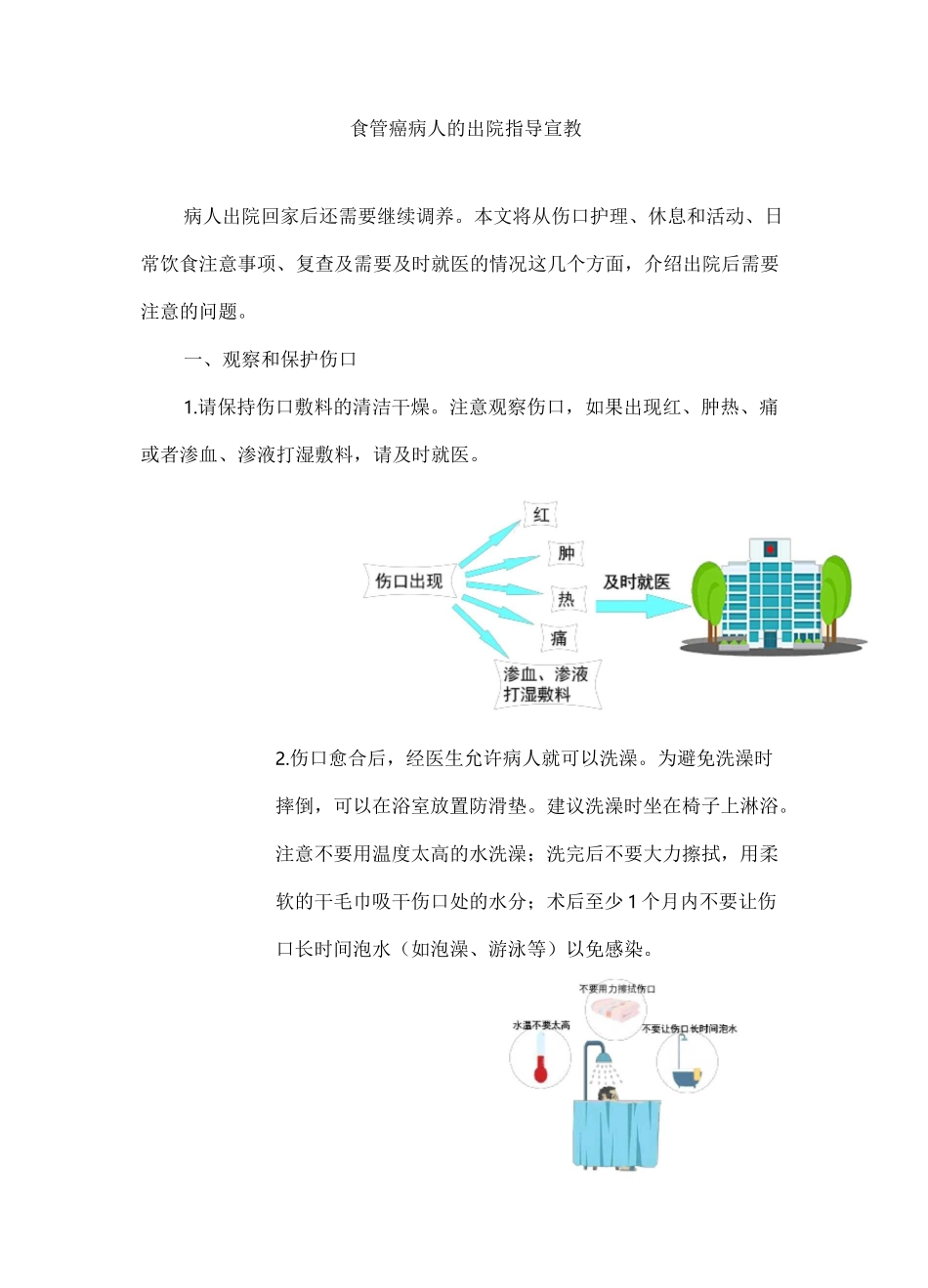 食管癌病人的出院指导宣教_第1页