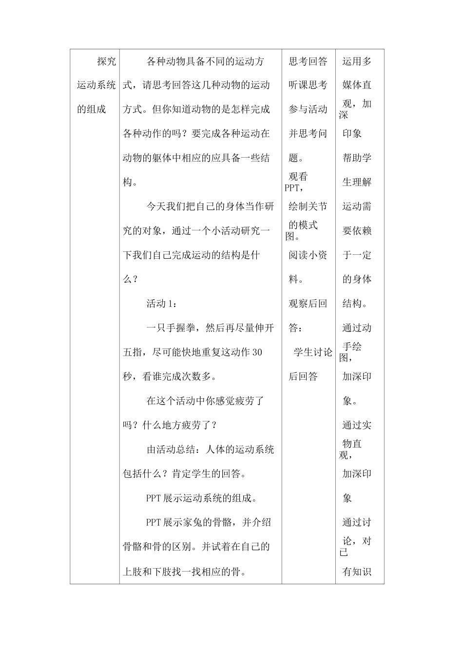 动物的运动 教案_第3页