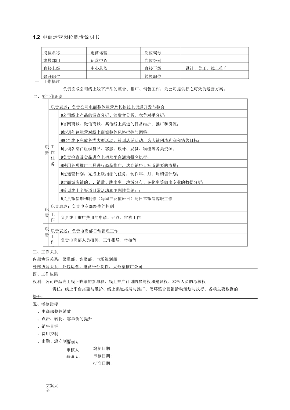 运营中心岗位职责_第3页