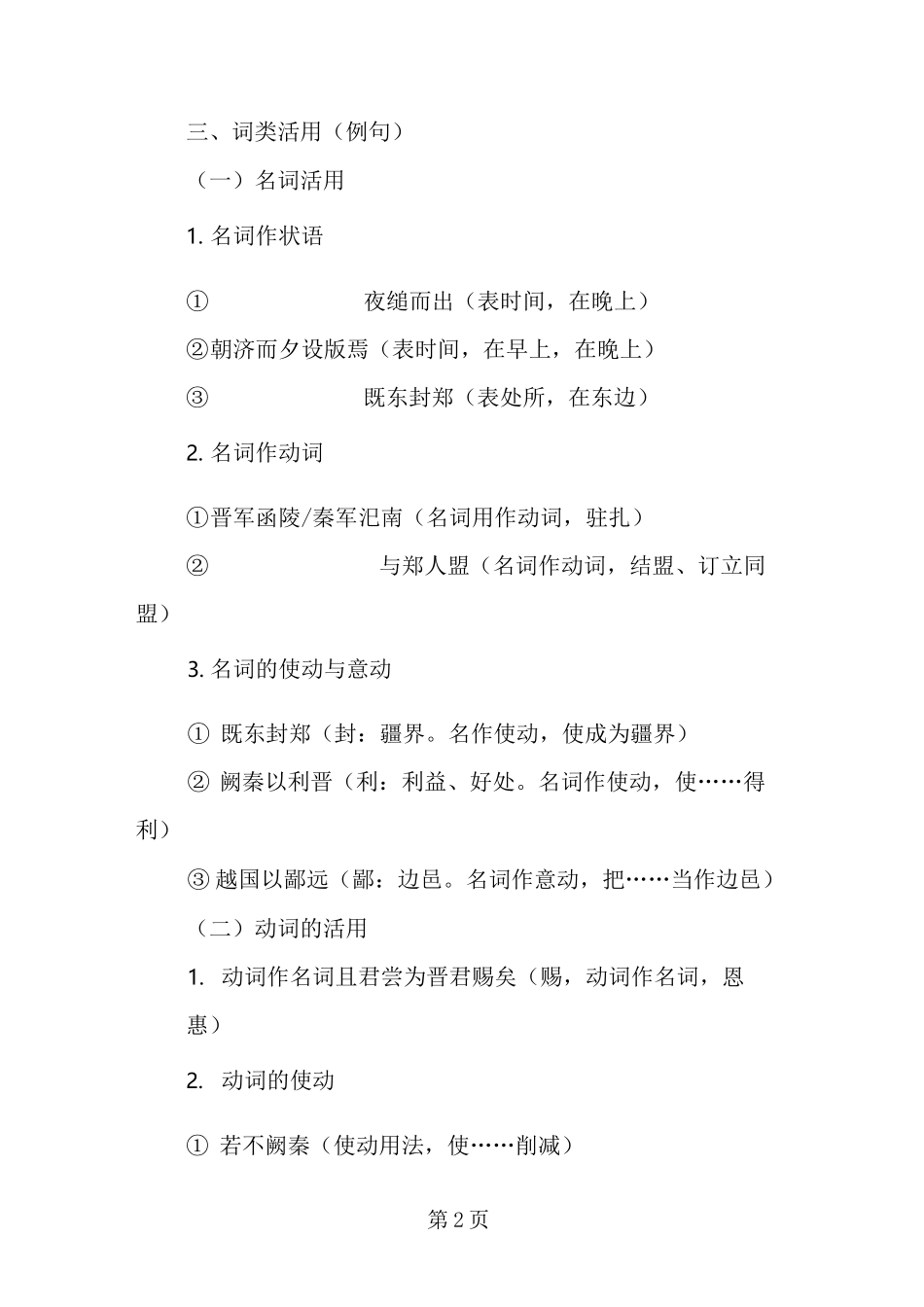 《烛之武退秦师》复习要点_第2页