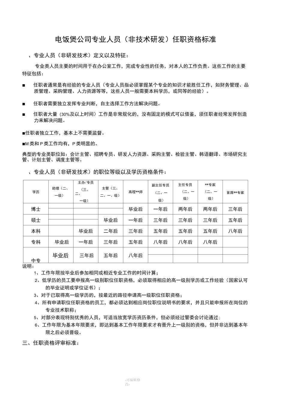 任职资格标准范本_第1页