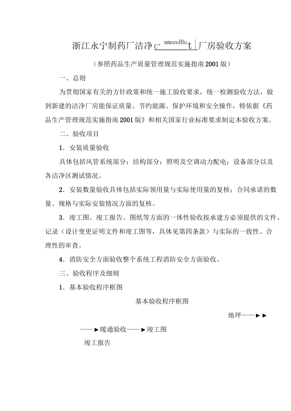 洁净厂房验收方案_第1页
