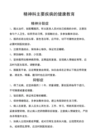 精神科健康教育