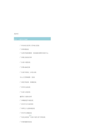 广州医院大全