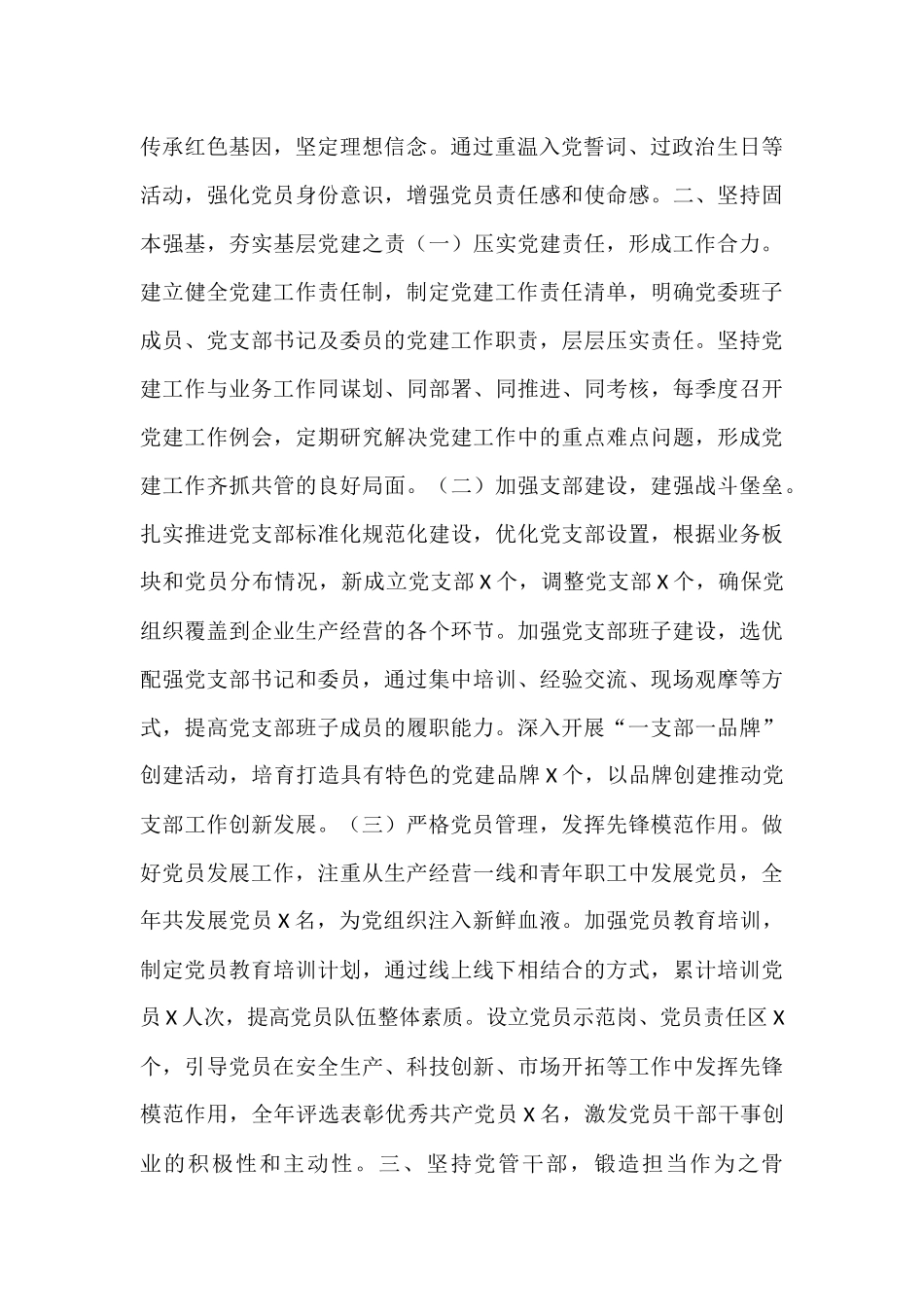 国企党委书记2024年述职述廉报告【资深秘书】_第2页