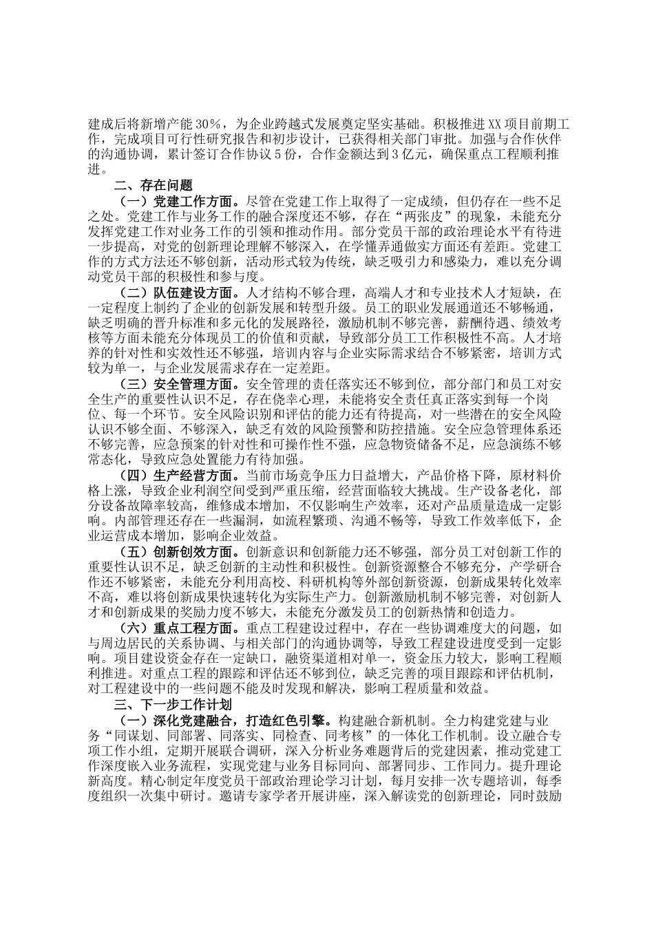 国企领导班子2024年述职报告_第2页