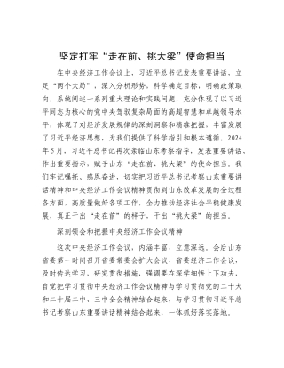 坚定扛牢“走在前、挑大梁”使命担当【资深秘书】