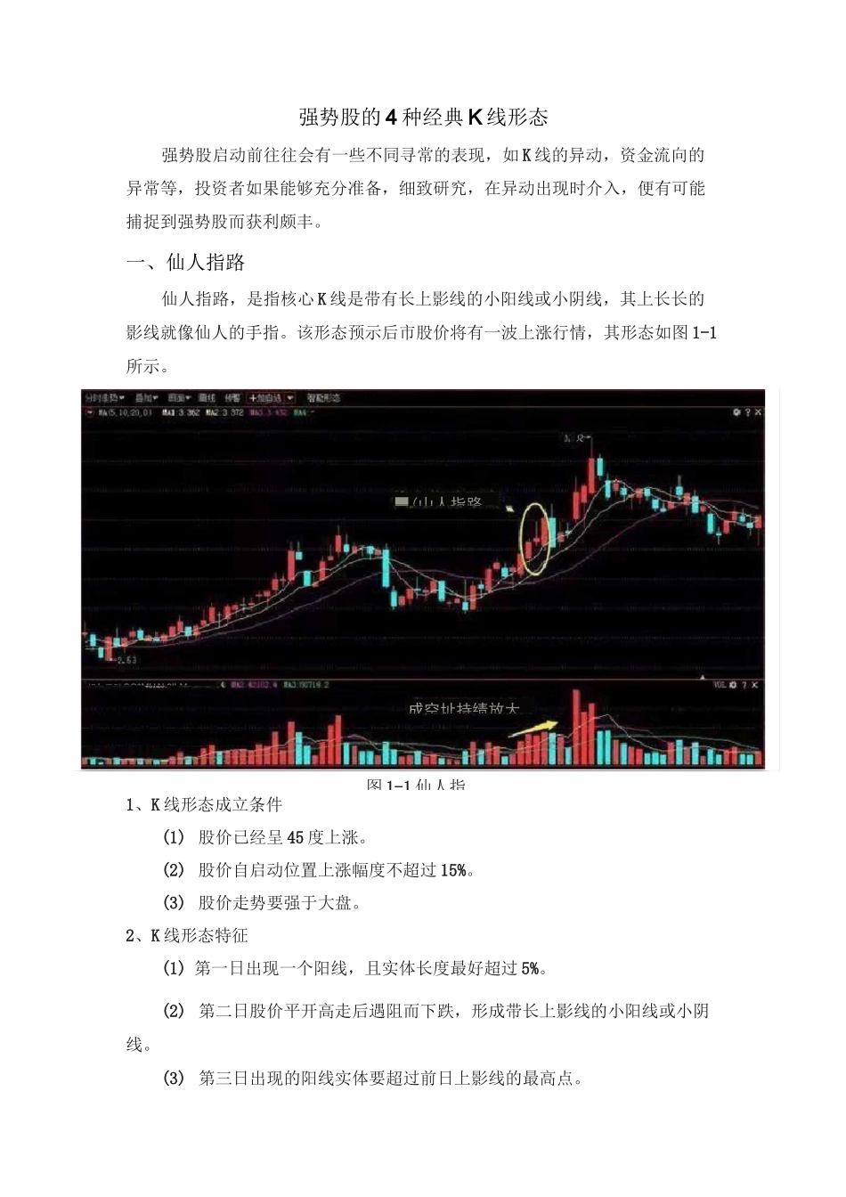 强势股的4种经典K线形态_第1页
