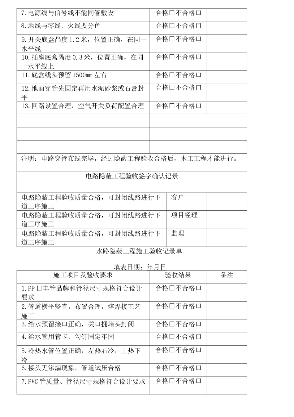 家装施工验收单_第3页