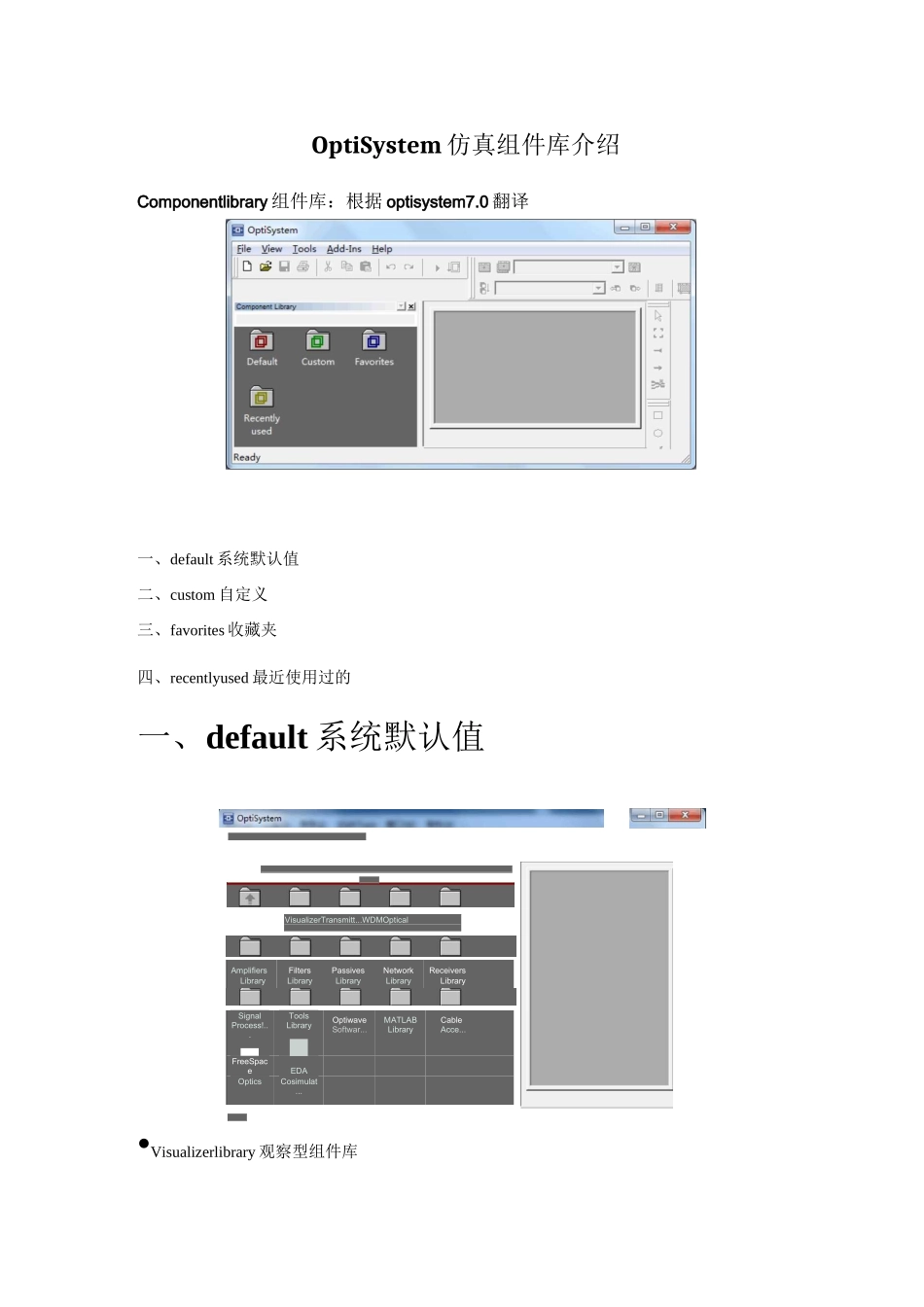 OptiSystem仿真组件库介绍_第1页
