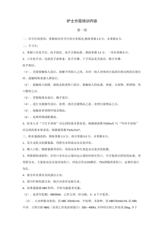 护士分层培训内容