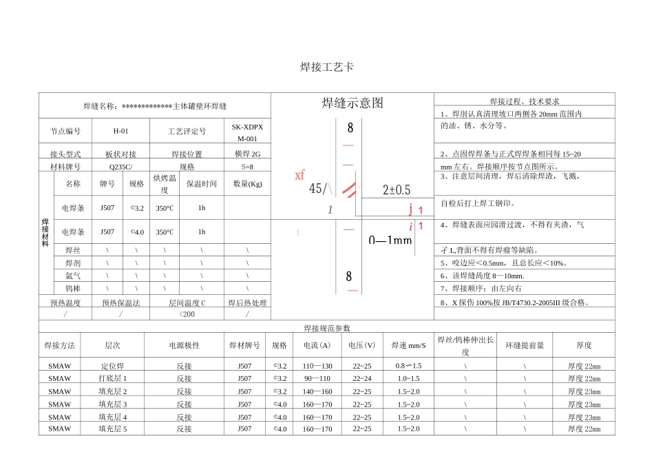 储罐焊接工艺卡.._第1页