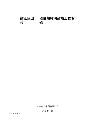 外墙螺杆洞封堵方案