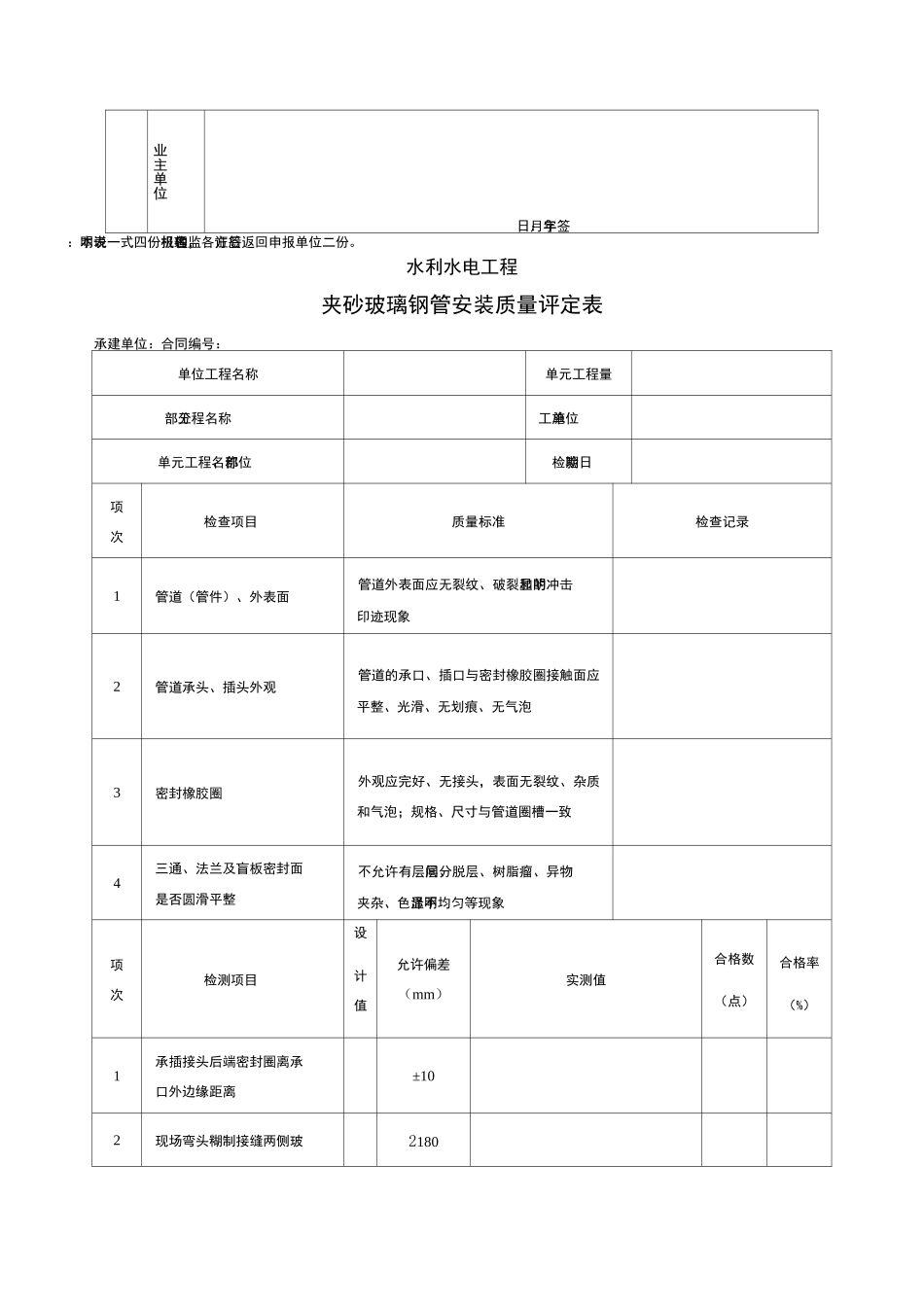夹砂玻璃管新增质量评定表_第2页