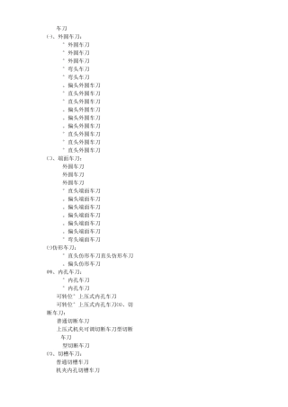 机械加工各种刀具名称和型式汇总