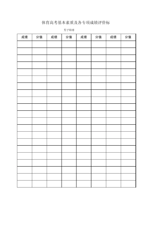 河南体育高考评分标准