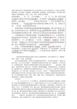 河南电视台频道细分