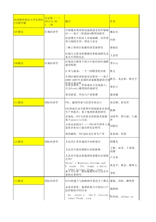 河南财经政法大学学术会议