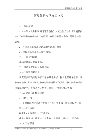 河道保护专项方案副本