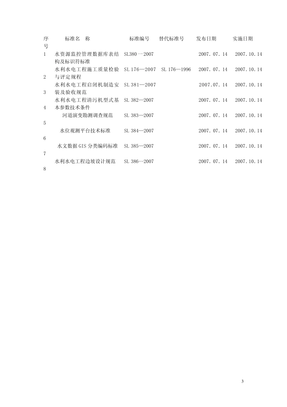 河道演变勘测调查规范[SL3832007]_第3页