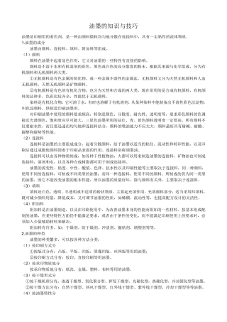 油墨的知识与太阳油墨一览表